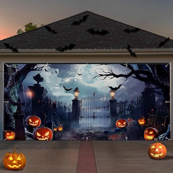 Spooky Garage Door Banner