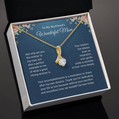 To My Boyfriend's Wonderful Mom | Thank You - Alluring Beauty necklace