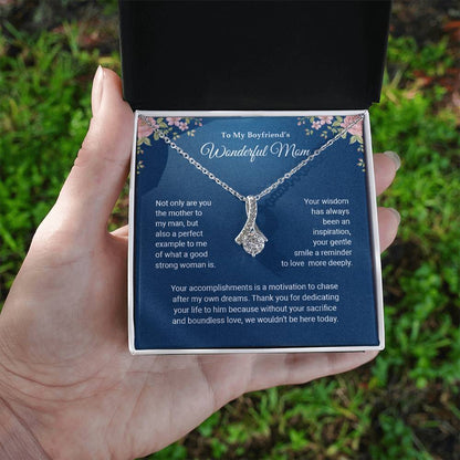 To My Boyfriend's Wonderful Mom | Thank You - Alluring Beauty necklace