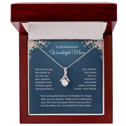 To My Boyfriend's Wonderful Mom | Thank You - Alluring Beauty necklace