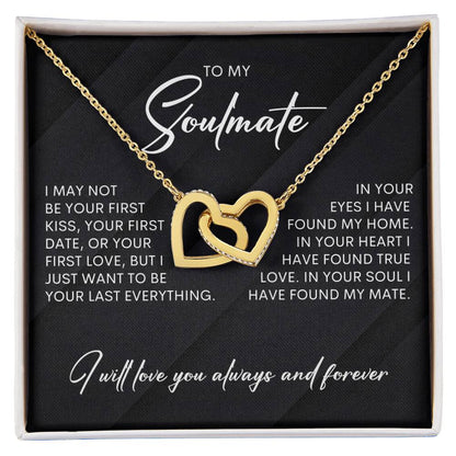 To My Soulmate | I Will Love You, Always & Forever - Interlocking Hearts necklace