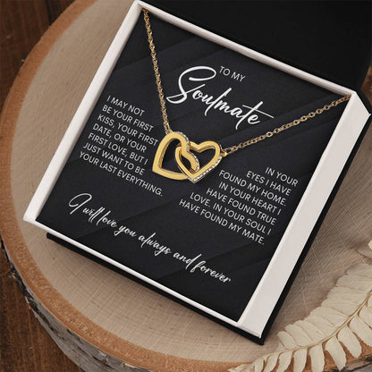 To My Soulmate | I Will Love You, Always & Forever - Interlocking Hearts necklace