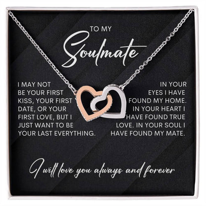 To My Soulmate | I Will Love You, Always & Forever - Interlocking Hearts necklace