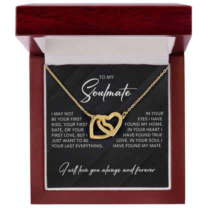 To My Soulmate | I Will Love You, Always & Forever - Interlocking Hearts necklace