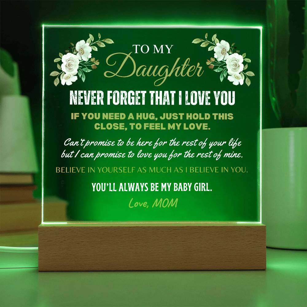 To My Daughter | Square Acrylic Plaque