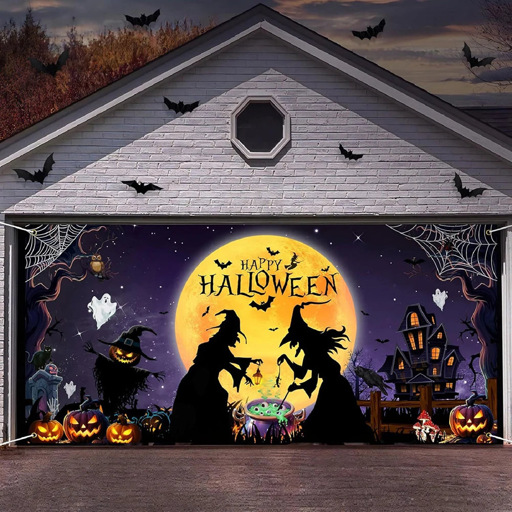 Spooky Garage Door Banner